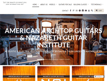 Tablet Screenshot of americanarchtop.com